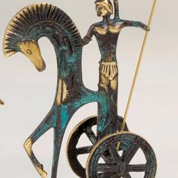 Handmade Achilles Chariot Sculpture, Ancient Greek Warrior - thumbnail 3