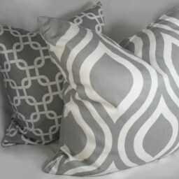 Ogee in Blue Denim - Decorative Pillow Cushion Covers Accent Throw Denim, Neutral - thumbnail 3