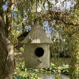 Rustic Grey Metal Hanging Mini Bird House Style Lantern Garden Ornament - thumbnail 2