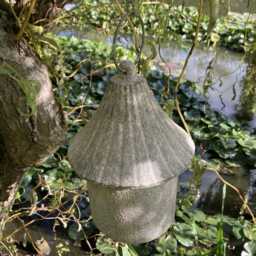 Rustic Grey Metal Hanging Mini Bird House Style Lantern Garden Ornament - thumbnail 4