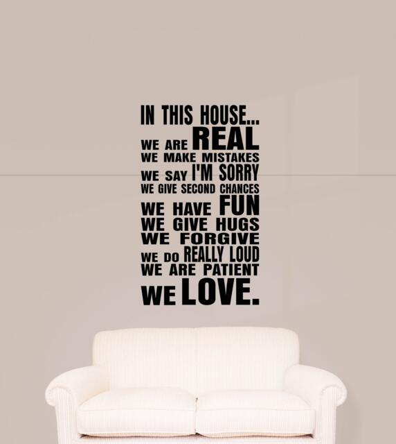 In This House... Wall Decal, Home Decor, Family Rules, Vinyl Art - image 1