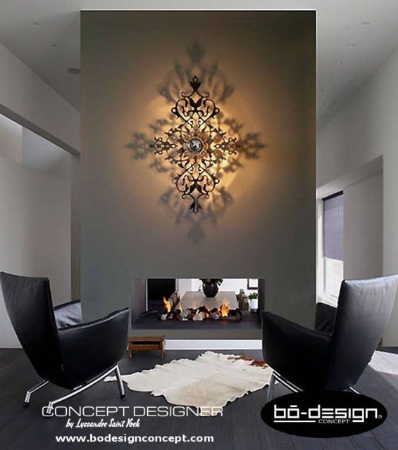 Baroque Wall Sconce, 90x60 cm, Mirror, Contemporary Lighting, 220V, 60W, Designer Baroque Lamp, Design - image 1