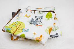 Forest Friends Baby Lovey, Security Blanket, Contemporary Lovey Cute Animal Fox Owl Deer - thumbnail 1