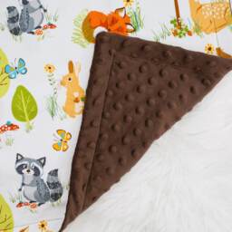 Forest Friends Baby Lovey, Security Blanket, Contemporary Lovey Cute Animal Fox Owl Deer - thumbnail 4