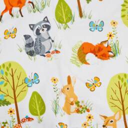 Forest Friends Baby Lovey, Security Blanket, Contemporary Lovey Cute Animal Fox Owl Deer - thumbnail 3