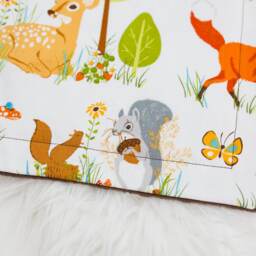 Forest Friends Baby Lovey, Security Blanket, Contemporary Lovey Cute Animal Fox Owl Deer - thumbnail 2