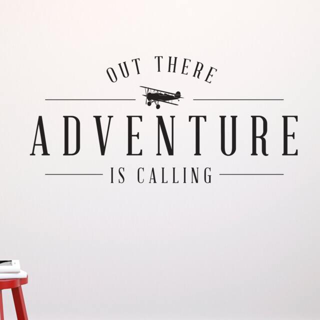 Out There Adventure Is Calling Quote - Wall Decal Custom Vinyl Art Stickers - image 1
