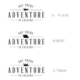 Out There Adventure Is Calling Quote - Wall Decal Custom Vinyl Art Stickers - thumbnail 3