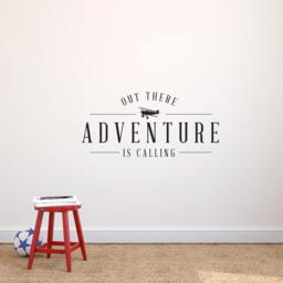 Out There Adventure Is Calling Quote - Wall Decal Custom Vinyl Art Stickers - thumbnail 2
