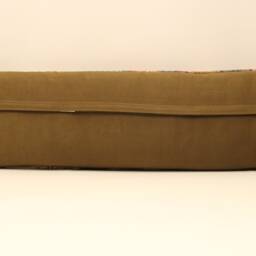 Vintage Kilim Pillow Cover, Turkish Wool Lumbar 12x47 - thumbnail 4