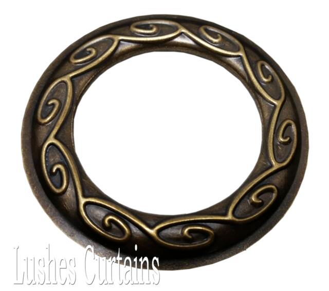 Large Antique Brass #12 Metal Curtain 1-9/16 Inch Inner Diameter Decorative Grommet/Rings Pack W/Washer Eyelet Hardware Panel Drape Supply - image 1