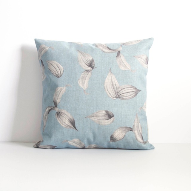 Blue Flower Pillow Cover, Yellow Throw Pillow, Decorative Cushion Coverchristmas Gift Idea, Christmas Idea - image 1