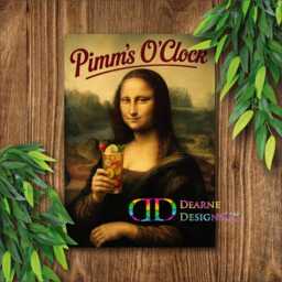 Pimm's O'clock Sign, Funny Wall Art, Summer Garden Party Plaque, Cocktail Lover Gift, British Pub Decor, Time Sign - thumbnail 2