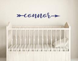 Personalized Wall Decal, Boys Decals, Nursery Arrow Name Vinyl Children's Decal Db426 - thumbnail 1