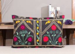 "Suzani Pillow Cover, Uzbek Pillow, 20.47"" X 30.91" - thumbnail 1