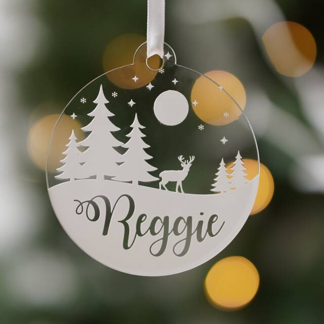 My First Christmas Bauble, Baby's 1st Bauble Keepsake, Ornament, Personalised Decoration Baby Gift - image 1