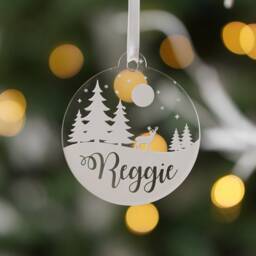 My First Christmas Bauble, Baby's 1st Bauble Keepsake, Ornament, Personalised Decoration Baby Gift - thumbnail 3