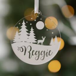 My First Christmas Bauble, Baby's 1st Bauble Keepsake, Ornament, Personalised Decoration Baby Gift - thumbnail 1