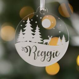 My First Christmas Bauble, Baby's 1st Bauble Keepsake, Ornament, Personalised Decoration Baby Gift - thumbnail 2
