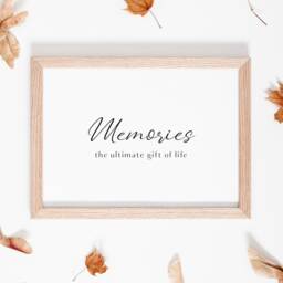 Memories... The Ultimate Gift Of Life - Inspirational Quote Landscape Wall Art Home Decor Typography Poster Unframed - thumbnail 3