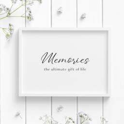 Memories... The Ultimate Gift Of Life - Inspirational Quote Landscape Wall Art Home Decor Typography Poster Unframed - thumbnail 1