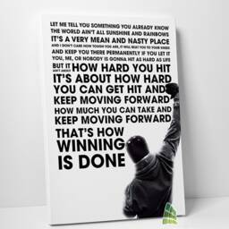 Rocky Motivational Inspiration Quote Canvas Art Wall Print Picture Sports Boxing Framed Home Decor -E301 - thumbnail 2