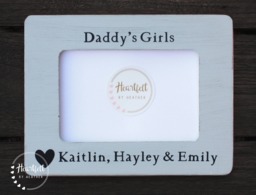 Personalized Daddy's Girls Picture Frame - Custom Father's Day Gift