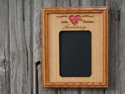 Anniversary Picture Frame - 8x10 Holds 5x7 Photo Silver Wedding Frame, Personalized Gift For Couple
