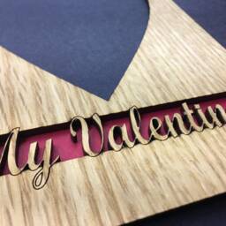 5x7 My Valentine Picture Frame - Valentine's Gift, Gift For Wife, Love Frame, Heart Opening - thumbnail 3