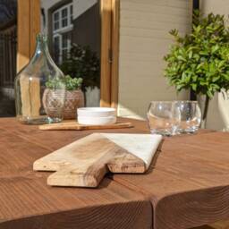 Garden Table Handcrafted Using Rustic Solid Wood - A-Frame Ben Simpson Furniture - thumbnail 3