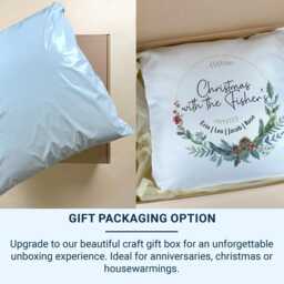 Personalised Family Christmas Cushion Cover Custom Name, Soft Or Linen - thumbnail 3