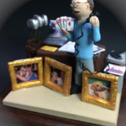 50Th Birthday Gift For A Poker Playing Guy - Personalized Figurine - thumbnail 3