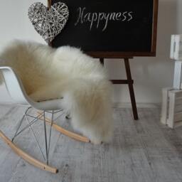 Xl White Sheepskin Rug, Genuine Leather, Comfy Cozy Throw - 46 X 28 - thumbnail 2