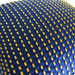 Navy Blue Silk Pillow Cover Beaded Gold Sequins, Decorative Throw Cushion - thumbnail 4