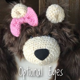 Brown Bear Rug in Plush Faux Fur For Woodland Nursery - thumbnail 4