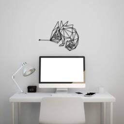 Chameleon Wall Hanging, Geometric , Art, Metal Decor, Wire Lizard Wildlife Gift Idea - thumbnail 3