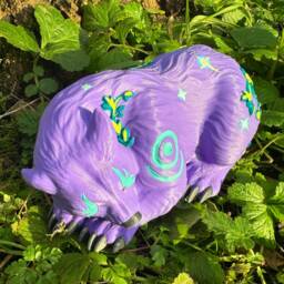 Purple Night Elf Druid Bear 3D Printed Figure 15cm X 7cm - thumbnail 4