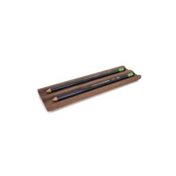 Reclaimed Walnut Double Pen Rest Handcrafted Desk Organizer