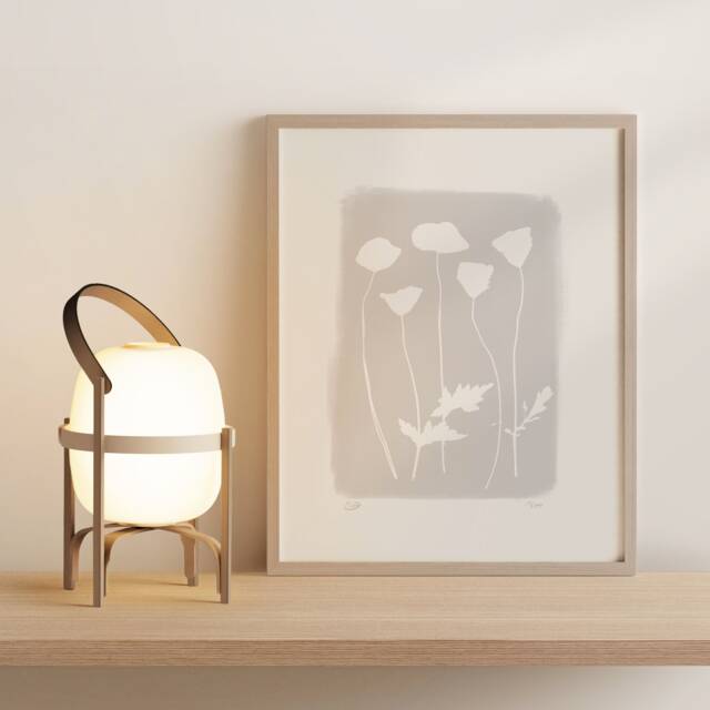 Print Pabi Cymreig, Welsh Poppies Print, Abstract Art, Minimalist, Modern Contemporary Prints, Gifts