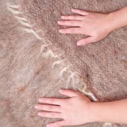 Wool Throw Blanket Heavy Warm Hand Woven Lambswool Plaid Many Colors & Size Available Organic Wool Throw Blanket Queen Size - thumbnail 3