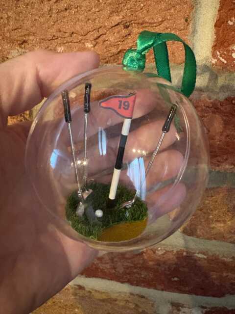 Golf Personalised Bauble Handmade Ornament - Fathers Day Fun Sport Birthday Secret Santa Club Player Present Gift Unique - image 1