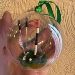 Golf Personalised Bauble Handmade Ornament - Fathers Day Fun Sport Birthday Secret Santa Club Player Present Gift Unique - thumbnail 4