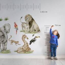 Tropical Jungle Animal Wall Decals Nursery Safari Stickers - thumbnail 3