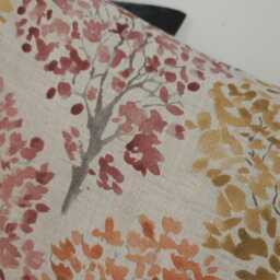 Autumn Tree Print Cushion Cover, Beige Linen Pillow Botanical Floral Cushion, Fall Decor Throw Pillow, Rustic Neutral Home D??cor - thumbnail 2