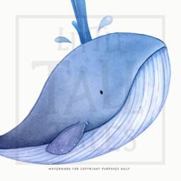 Fabric Wall Decal, Fox & Whale Boat, Toddler Watercolour Room Decor, Animal Stickers, Nursery Art - thumbnail 3