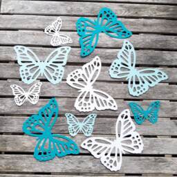 Giant Paper Butterflies Wall Decor, Table Decor, Butterfly Theme - thumbnail 3