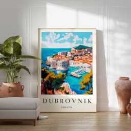 Dubrovnik Croatia Print Old Town, Adriatic Coast Wall Art - thumbnail 2