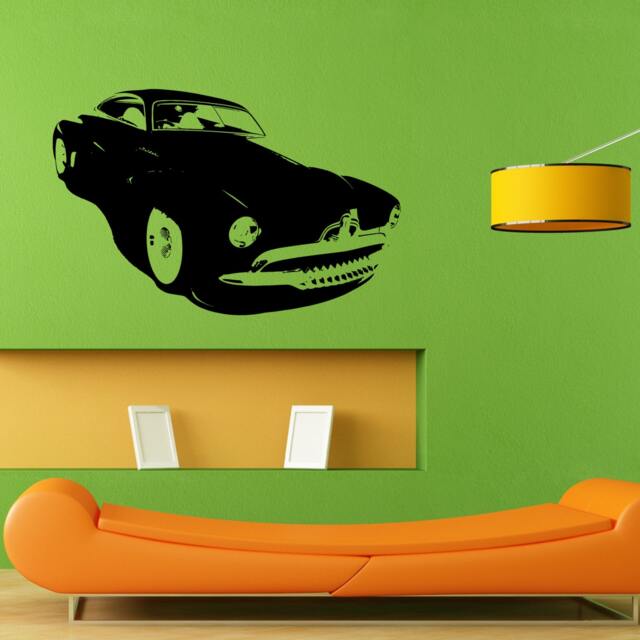 Car Vehicle Automobile Retro Old School Hot Rod Wall Sticker Vinyl Mural Decal Home House Apartment Art Decor Free Shipping L005 - image 1