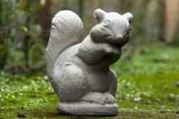 Stone Squirrel Garden Statue Concrete Woodland With Pinecone Figurine Animal Bumpy Decoration Ornament For Nature Lover Gift - thumbnail 1
