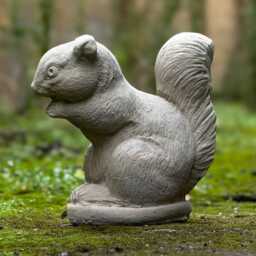 Stone Squirrel Garden Statue Concrete Woodland With Pinecone Figurine Animal Bumpy Decoration Ornament For Nature Lover Gift - thumbnail 4